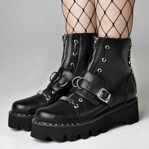 👻SOLD👻 Disturbia Buckle Boots - US 6.5-7